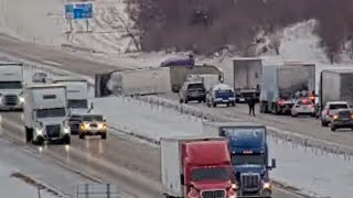 I-80 blocked near West Branch due to crash