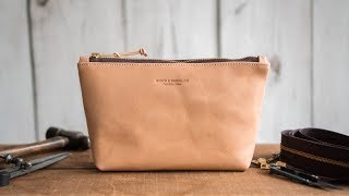 Making a Leather Zipper Pouch