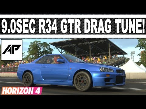 forza-horizon-4-|-r34-nissan-skyline-gtr-drag-tune-(rb26)-|-9.0-second-1/4mile!