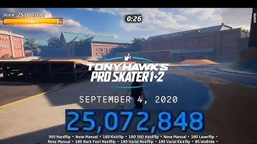 THPS1+2 - 25 Million Point Combo in School 1