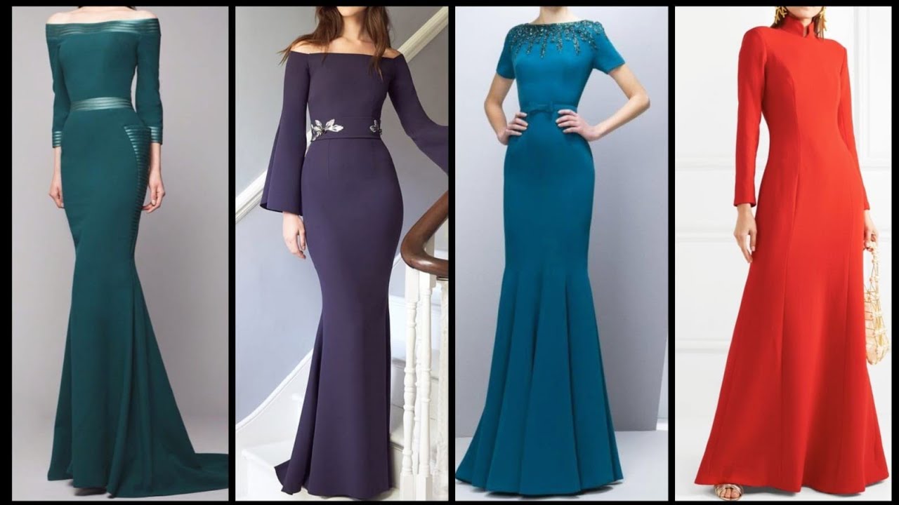 Most Stunning & Gorgeous Drape Beateau Neck Embellished Bodice Designs for Evening Gowns Maxi Dress