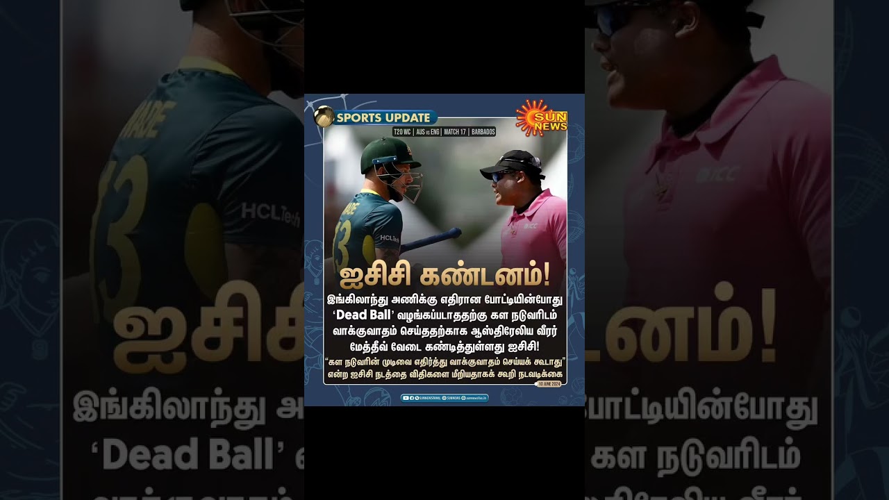 Matthew Wade reprimanded by ICC.