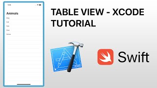 UI Table View - Xcode Tutorial