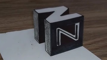 How to draw letter N in 3D in point perspective