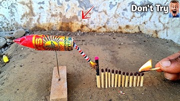 Rocket 🚀 Crackers 😱 Amazing Cracker experiment😜 Diwali cracker testing 2025 #crackers