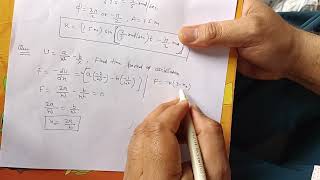 Time period of a body when potential energy is given 