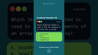Challenge Yourself with JavaScript MCQs #coding #javascript #mcq #array #strings #programming #es6
