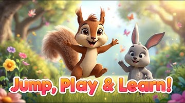 Squeaky the Squirrel | Jump, Play & Learn! | Magical Forest Nursery Rhyme for Kids