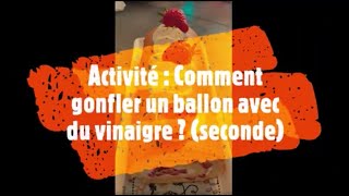 Activité : comment gonfler un ballon avec du vinaigre (seconde) screenshot 5