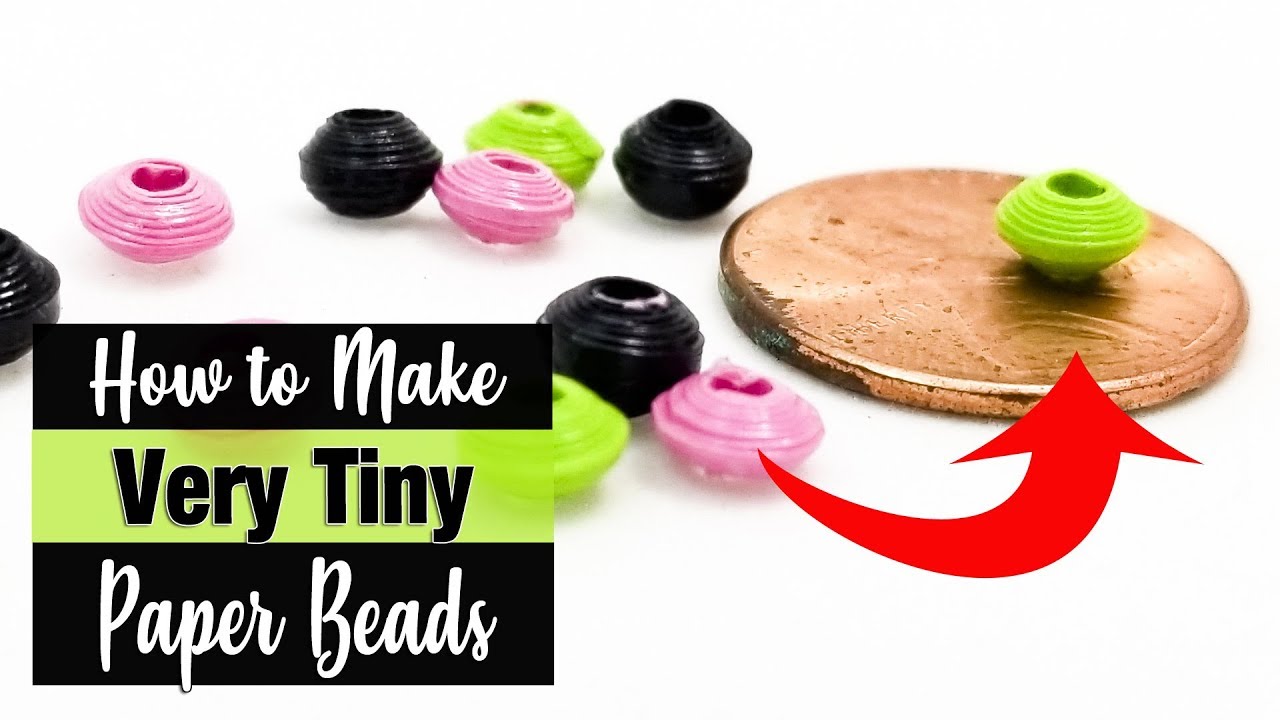How to Make Small Micro Paper Beads 