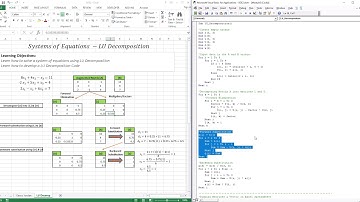 LU Decomposition - EXCEL/VBA