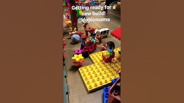 Pre-party! Getting set up for a new creation! #legoduplo #shorts