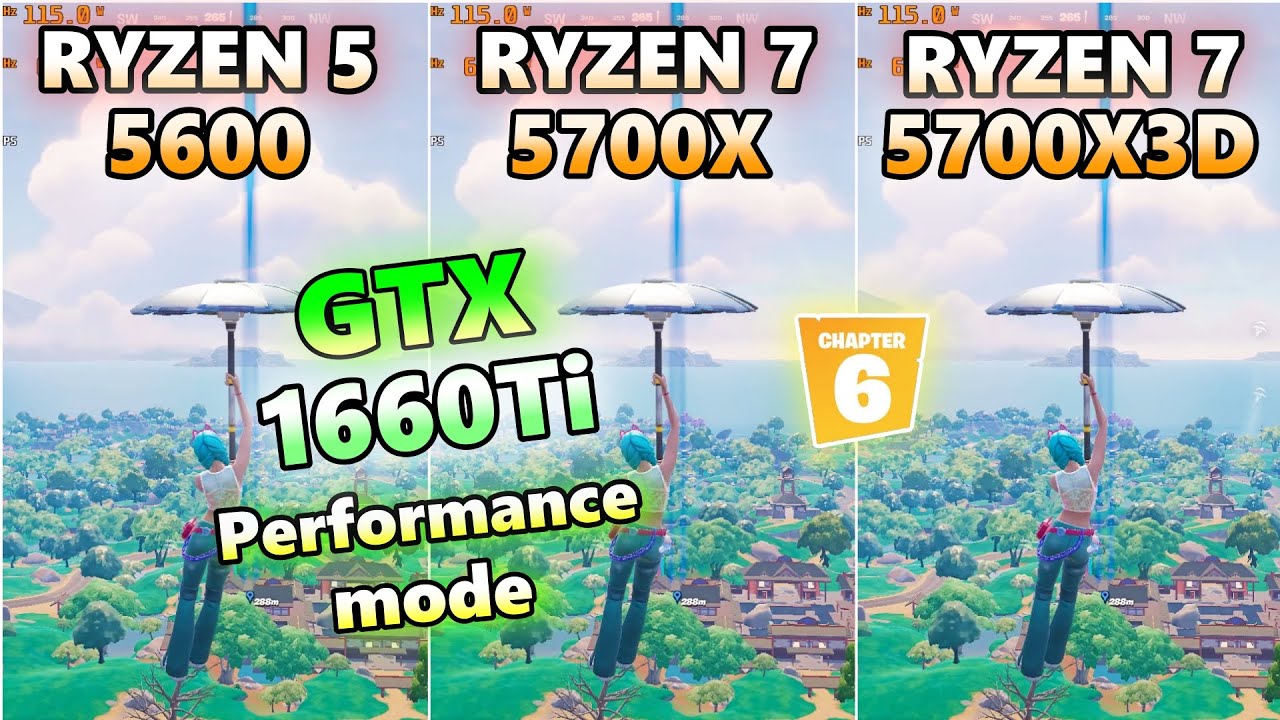 GTX 1660ti×Ryzen5 5600 Ryzen7 5700X 5700X3d/fortnite chapter6 season3/performance/FPS/フォートナイト/2025