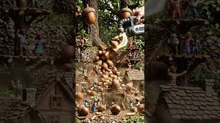 Giant Hand Saves a Miniature Town from a Toyland Garbage Collapse! (ASMR Rescue)