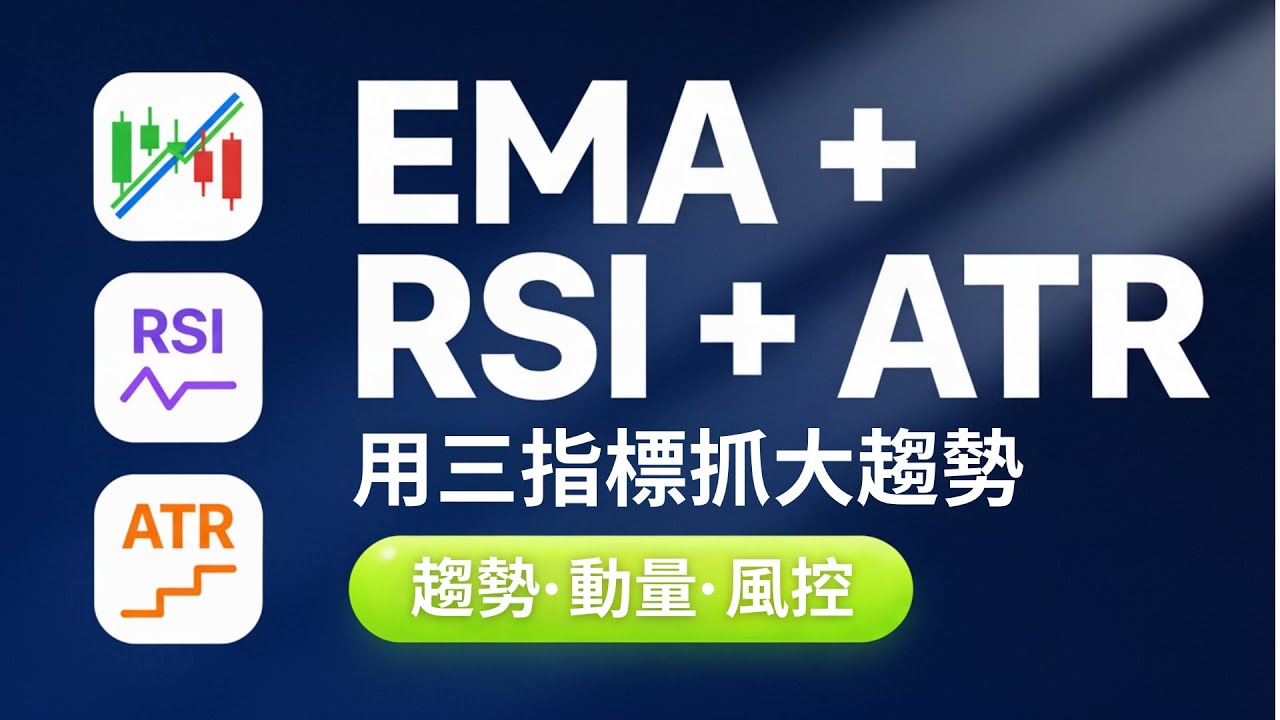 最实用的三指标交易策略：EMA＋RSI＋ATR 组合教学｜稳健趋势与风险控制