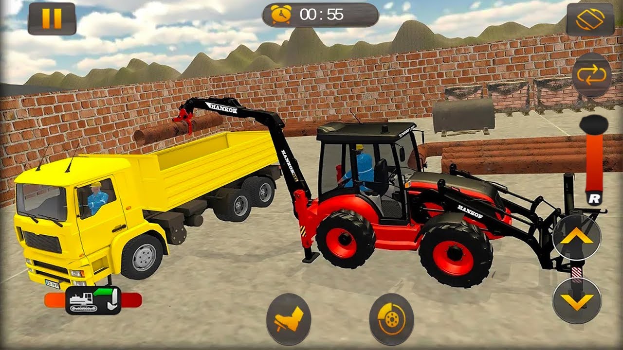 Heavy excavator crane Simulator-gams- city road building sim2020-Android Gameplay