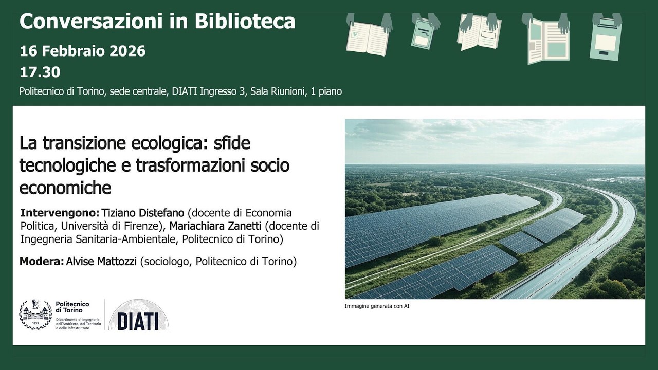 Conversazioni in Biblioteca | La transizione ecologica: sfide tecnologiche e socio economiche