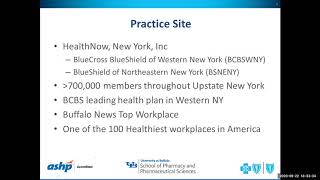 PGY1 Managed Care Residency: BlueCross BlueShield of Western New York