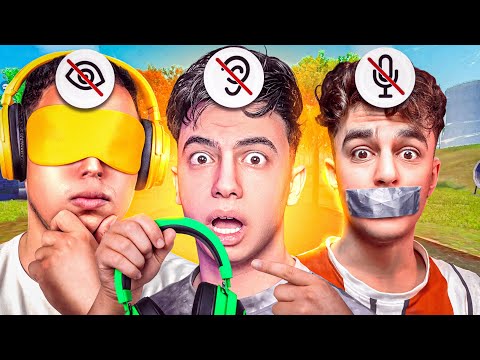 فري فاير ولكن بدون ما نشوف او نسمع او نتكلم تحدي مستحيل 