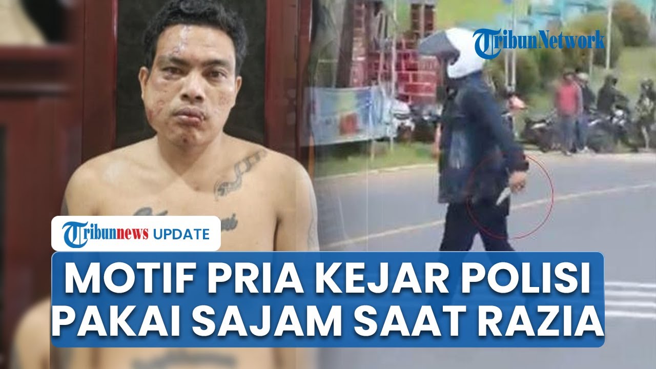 Terkuak Motif Pria Nekat Kejar Polisi Pakai Sajam saat Razia Kendaraan, Takut Ketahuan Pakai Narkoba