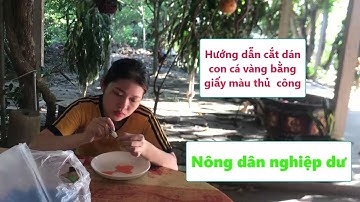 Nông dân nghiệp dư  | Hướng dẫn cắt dán con cá vàng bằng giấy màu thủ công
