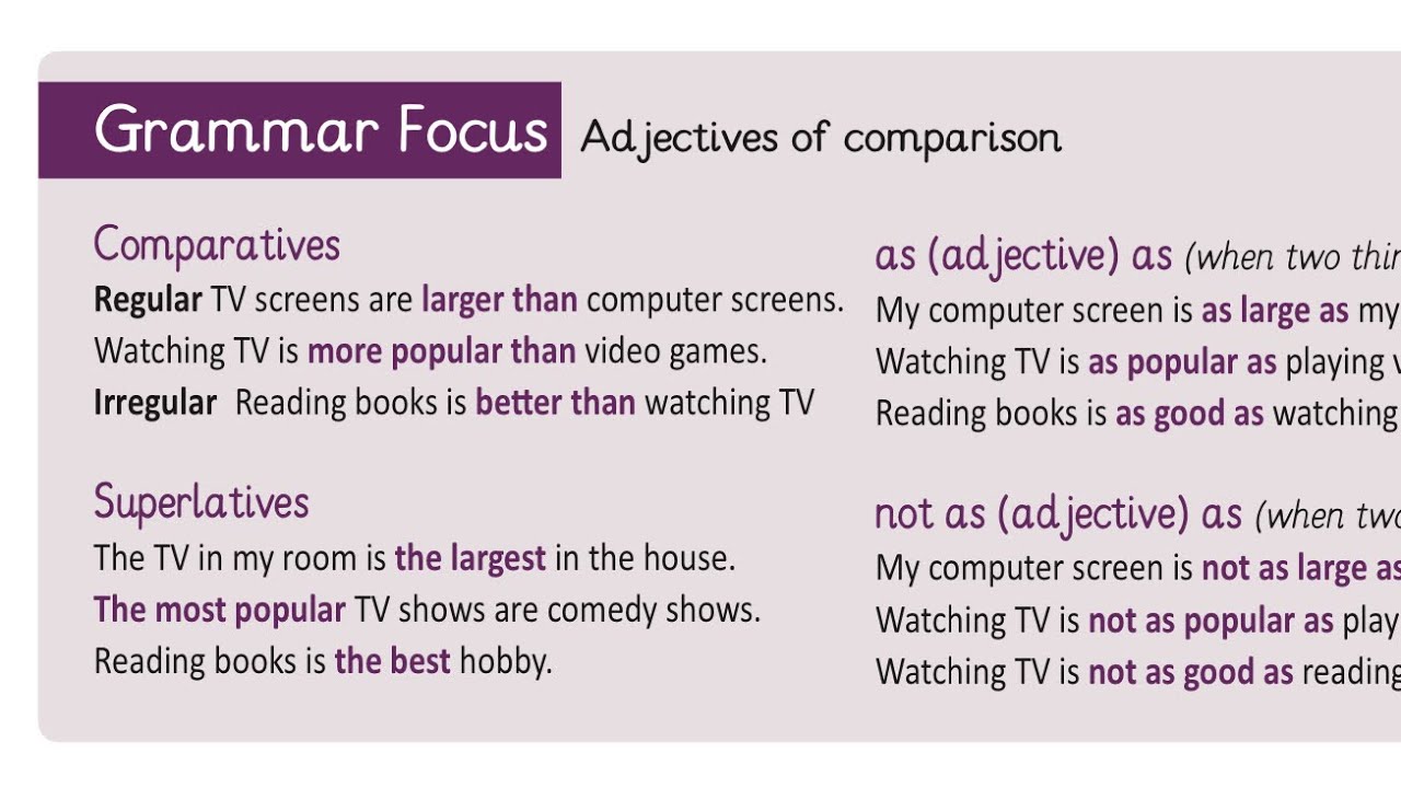 Comparative and superlative - المقارنه و التفضيل قاعدة صف العاشر