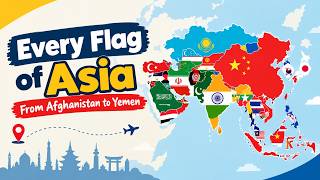 All Flags of Asian Countries 🌏🏳️ | Every Country Flag in Asia