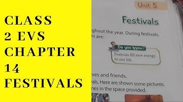 CLASS 2 EVS CHAPTER 14 FESTIVALS