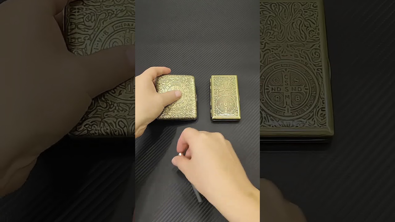 Premium Gold Engraved Metal Cigarette Case | Slim & Classic Pocket Style 🚬✨