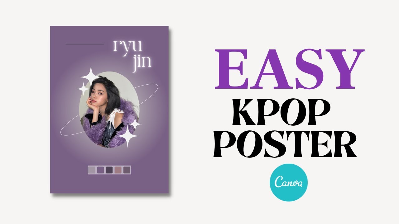 Easy Kpop Poster Tutorial on Canva FREE Elements YouTube