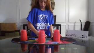Cup stacking StackMatch towers c2h (3-3-3)