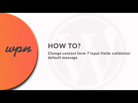 How to change contact form 7 input field validation message