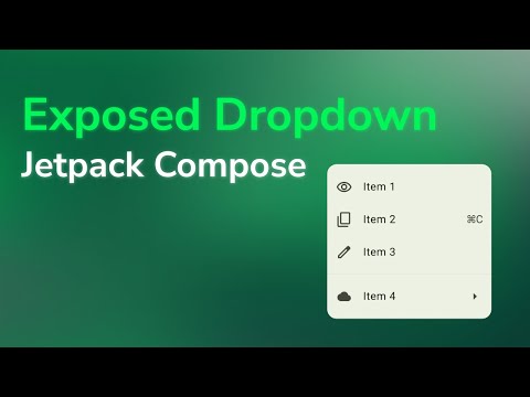 How to create an Exposed Dropdown Menu in Jetpack Compose