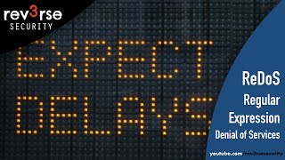 Attacco ReDoS: Regular Expression Denial of Service