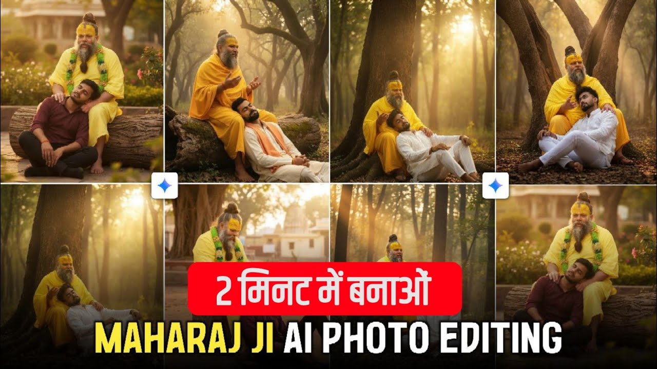 Premanand Maharaj Ji Ke Sath Photo Kaise Banaye | Google Gemini photo Edit | ai photo editing 🔥