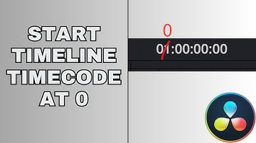 How to start Timeline Timecode from 0 hours instead of 1 | DaVinci Resolve 18