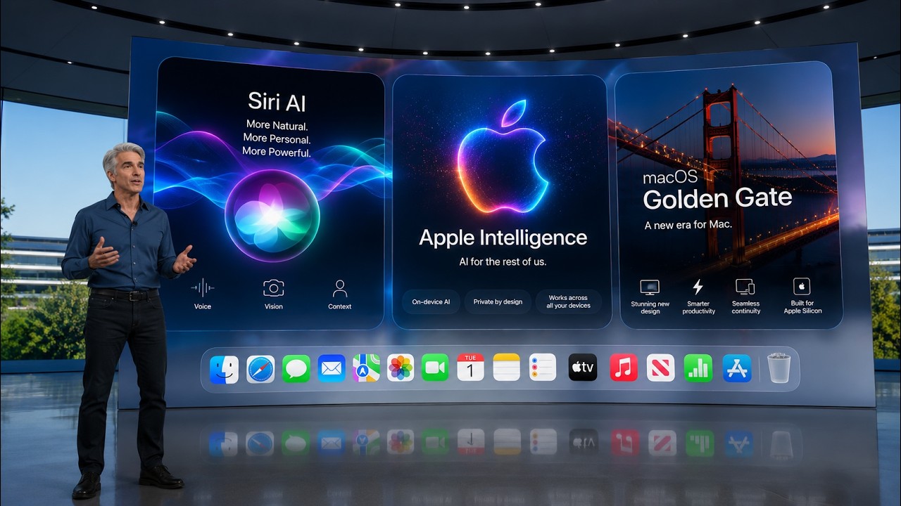 Apple WWDC 2026 keynote Siri AI iOS 27 và macOS