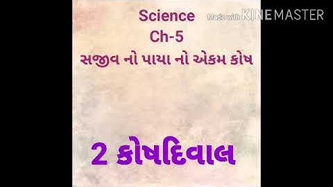 Science * Std-9* ch-5 સજીવ ના પાયા નો એકમ 2. કોષદિવાલ