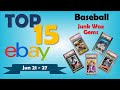 TOP 15 eBay Junk Wax Era Baseball Cards Weekly Sales | Jun 21 - 27, Ep 31a