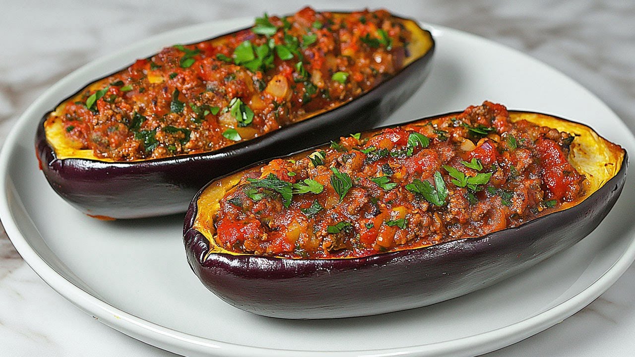 Die Aubergine, die alle verrückt macht! Das beste italienische Rezept! Gefüllte Auberginen