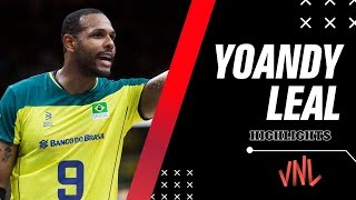 🔥 Yoandy Leal - Best Highlights VNL 2024 | Brazil Men's Volleyball 🇧🇷🏐 Powerful Spikes & Plays!