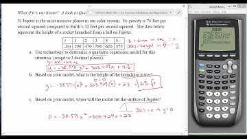 4.4.5 - Quadratic Regression (using TI-84+)