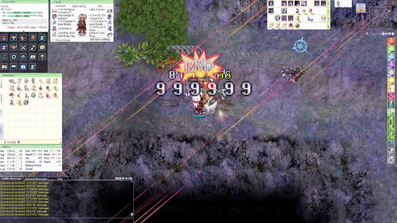 [iRO Chaos] GX in Corridor of Phantoms(w/Enforcer Shoes) Cross Impact