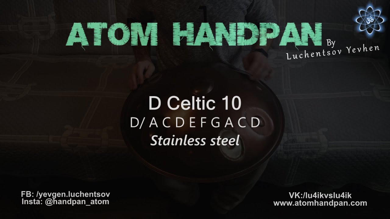 D Celtic 10 Atom Handpan stainless steel