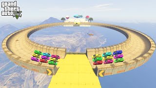 Cars Vs Cars Circle 99999% People Fall Down From Sky in This Challenge in GTA 5!