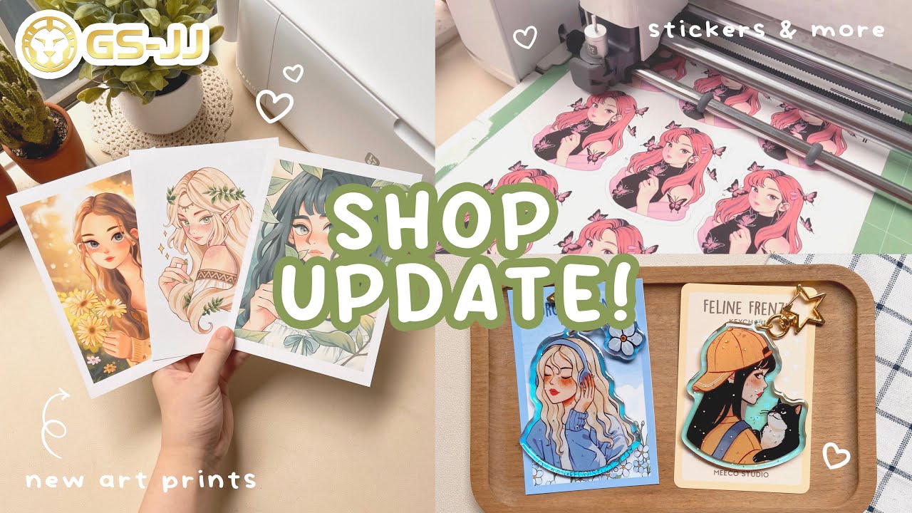🥝 Small Business Shop Update! Unboxing Custom GS-JJ Keychains + Stickers / Behind the Scenes Prep! 📦