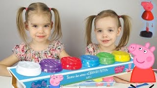 Лепим Свинку Пеппу! Свинка Пеппа из пластилина теста для лепки Peppa Pig