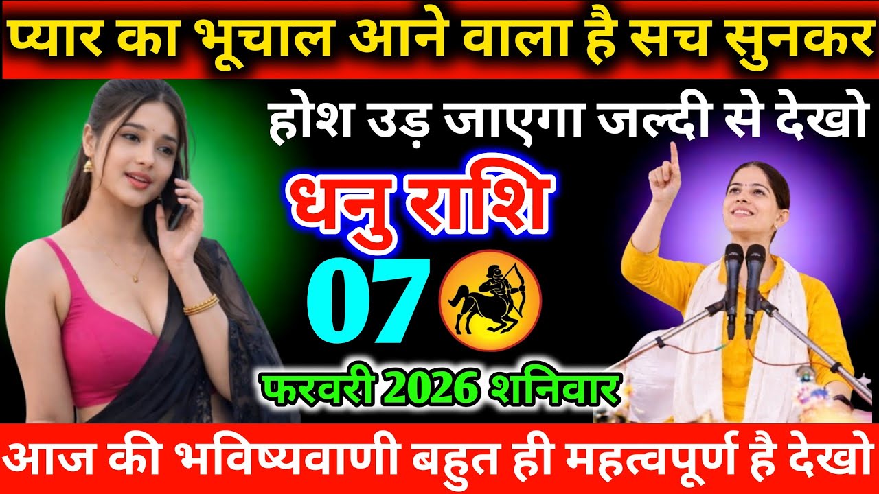 #धनु प्यार का भूचाल आने वाला है सच सुनकर होश उड़ जाएगा जल्दी से देखो  07 फरवरी 2026 शनिवार 