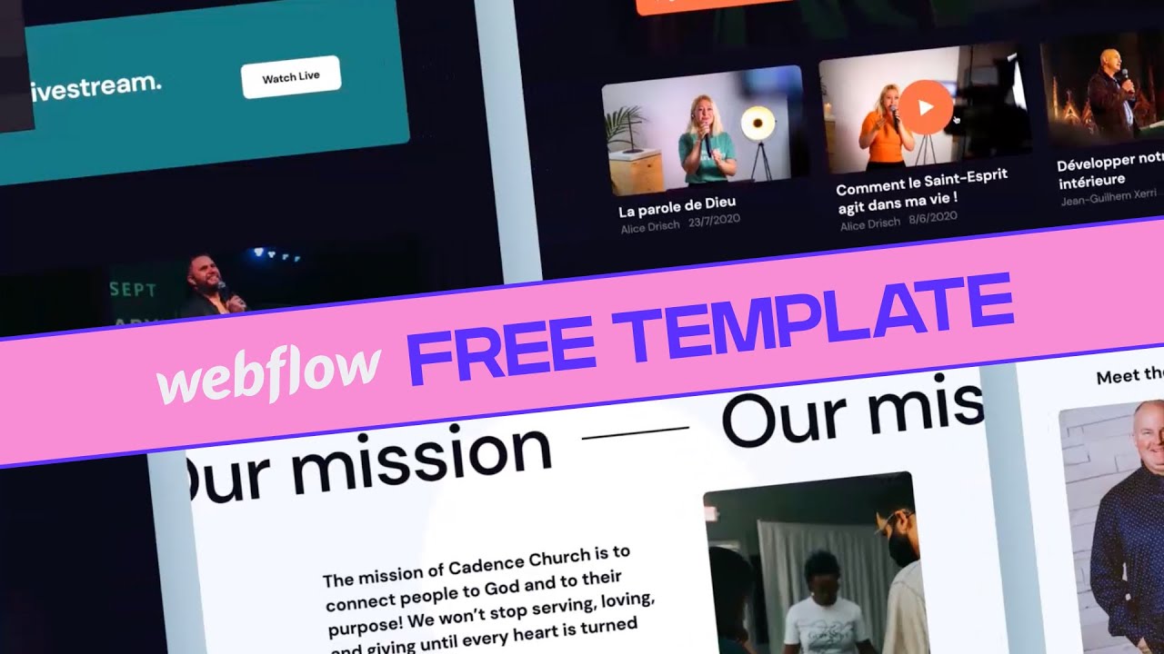 Free Cloneable Church Website Template for Webflow