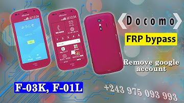 Docomo F-01K / F-01L Frp Bypass  Remove Google account 100%✅